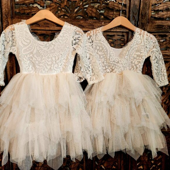 Ivory Lace Occasion Dress, 2T - Picture 1 of 5